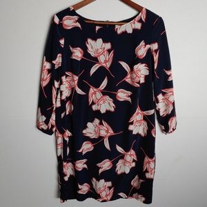 Old navy shirred back shift floral dress size med
